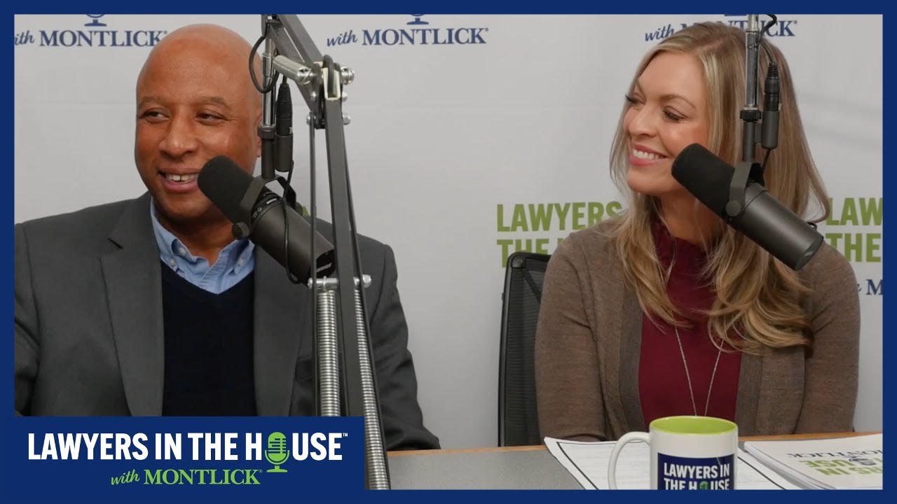 Injury attorneys recording "Lawyers in the House" podcast, discussing legal issues to help clients.