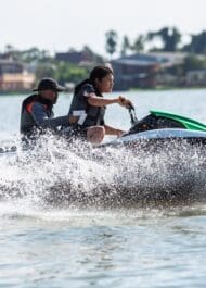 teens on a jet ski on a Georgia lake